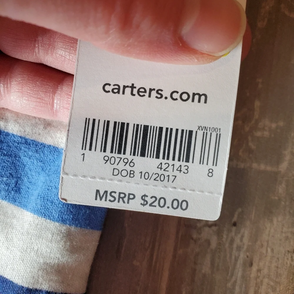NWT Carter's Colorful Striped Polo Bodysuit Size 12m Baby Boy MSRP $20.00